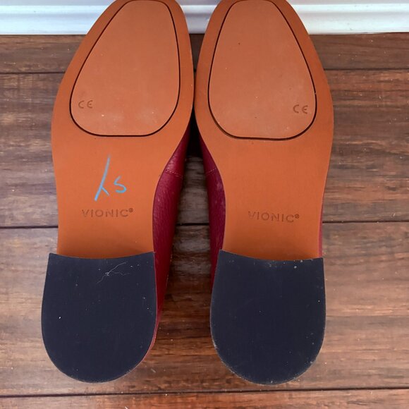 Vionic Sellah Orthotic Leather Loafer Shoes Women's Excellent Condition Size 8 - Picture 7 of 9